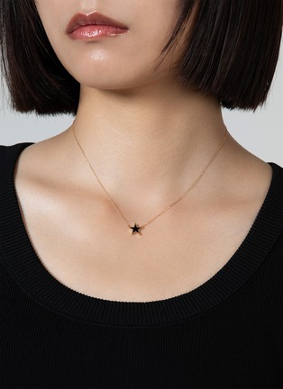  - BIJOU DE M - Reversible Star 18K Gold Diamond Resin Necklace