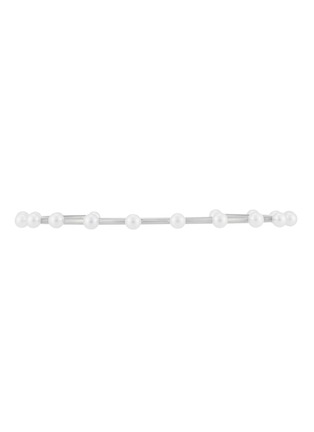 Detail View - Click To Enlarge - BIJOU DE M - 18K White Gold Plated Sterling Silver Freshwater Pearl Choker — Size S