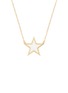 Detail View - Click To Enlarge - BIJOU DE M - Reversible Star 18K Gold Diamond Resin Necklace