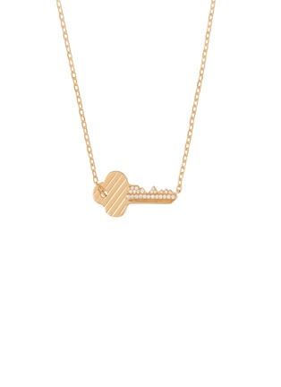 Detail View - Click To Enlarge - BIJOU DE M - 18K Gold Diamond Key Necklace