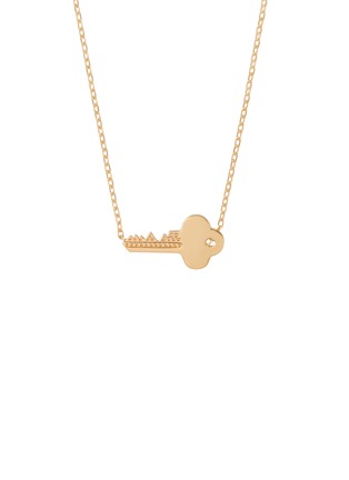 Detail View - Click To Enlarge - BIJOU DE M - 18K Gold Diamond Key Necklace