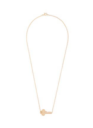 Main View - Click To Enlarge - BIJOU DE M - 18K Gold Diamond Key Necklace
