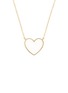 Detail View - Click To Enlarge - BIJOU DE M - Reversible Heart 18K Gold Diamond Resin Necklace