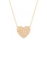  - BIJOU DE M - Reversible Heart 18K Gold Diamond Resin Necklace