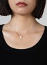  - BIJOU DE M - Reversible Heart 18K Gold Diamond Resin Necklace