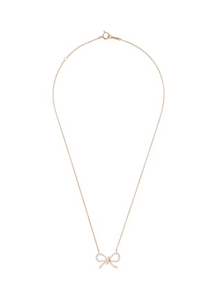 Main View - Click To Enlarge - BIJOU DE M - The Bow 18K Gold Diamond Necklace — Size S