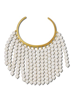 Main View - Click To Enlarge - BIJOU DE M - Pearl Curtain 18K Gold Plated Sterling Silver Freshwater Pearl Bangle — Opening 2.5cm