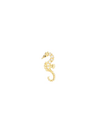 Main View - Click To Enlarge - BIJOU DE M - Seahorse 18K Gold Diamond Single Earring