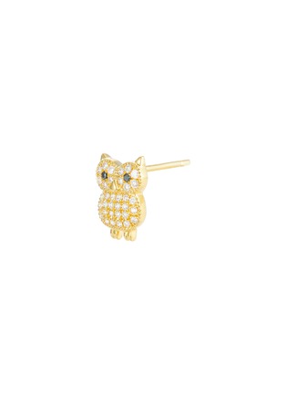 Detail View - Click To Enlarge - BIJOU DE M - Owl 18K Gold Diamond Single Earring