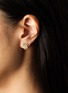Detail View - Click To Enlarge - BIJOU DE M - Owl 18K Gold Diamond Single Earring