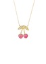 Detail View - Click To Enlarge - BIJOU DE M - Cherry 18K Gold Diamond Ruby Necklace