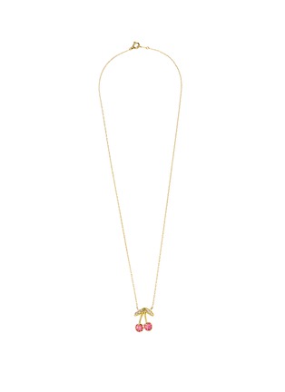 Main View - Click To Enlarge - BIJOU DE M - Cherry 18K Gold Diamond Ruby Necklace