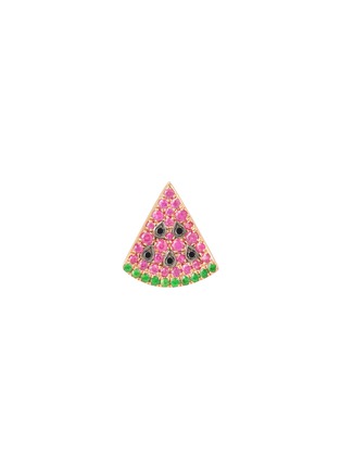 Main View - Click To Enlarge - BIJOU DE M - Watermelon 18K Rose Gold Diamond Ruby Garnet Single Earring