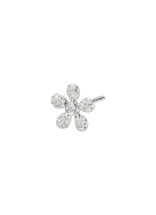 Detail View - Click To Enlarge - BIJOU DE M - Petit Flower 18K White Gold Diamond Single Earring