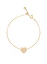 Detail View - Click To Enlarge - BIJOU DE M - Reversible Heart 18K Gold Diamond Resin Bracelet