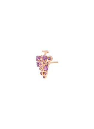 Detail View - Click To Enlarge - BIJOU DE M - Piont Noir 18K Rose Gold Amethyst Single Earring