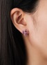 Detail View - Click To Enlarge - BIJOU DE M - Piont Noir 18K Rose Gold Amethyst Single Earring