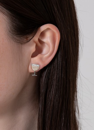 Detail View - Click To Enlarge - BIJOU DE M - Montrachet 18K Yellow White Gold Diamond Single Earring