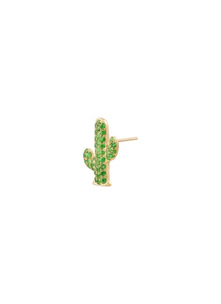 Detail View - Click To Enlarge - BIJOU DE M - Cactus 18K Gold Garnet Single Earring