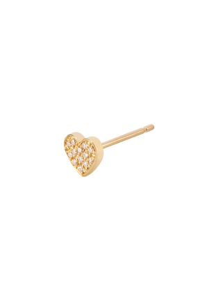 Detail View - Click To Enlarge - BIJOU DE M - Petit Heart 18K Gold Diamond Single Earring