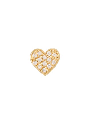 Main View - Click To Enlarge - BIJOU DE M - Petit Heart 18K Gold Diamond Single Earring