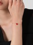 Detail View - Click To Enlarge - BIJOU DE M - Reversible Heart 18K Gold Diamond Resin Bracelet