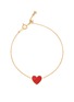 Main View - Click To Enlarge - BIJOU DE M - Reversible Heart 18K Gold Diamond Resin Bracelet
