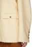  - FAFAMOON - Silk Scarf Draped Round Neck Suit Jacket