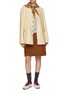 Figure View - Click To Enlarge - FAFAMOON - Silk Scarf Draped Round Neck Suit Jacket
