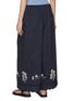 Back View - Click To Enlarge - FAFAMOON - Lace Patchwork Embroidered Cotton Wide Leg Pants