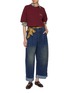 Figure View - Click To Enlarge - FAFAMOON - Double Neck Cotton Jersey T-Shirt