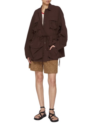 Figure View - Click To Enlarge - FAFAMOON - Four Pocket Thin Coat