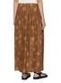 Back View - Click To Enlarge - FAFAMOON - Gathered Silk Print Maxi Skirt
