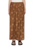 Main View - Click To Enlarge - FAFAMOON - Gathered Silk Print Maxi Skirt