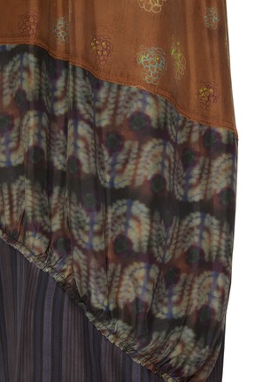  - FAFAMOON - Knot Patchwork Silk Blend Maxi Dress