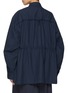 Back View - Click To Enlarge - FAFAMOON - Botanical Embroidered Four Pocket Thin Coat