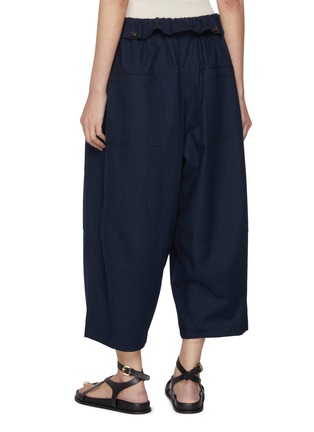 Back View - Click To Enlarge - FAFAMOON - Flip Waist Ruffled Cropped Pants