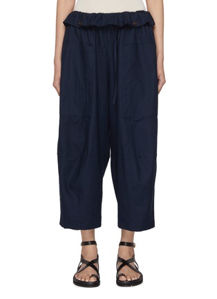 Main View - Click To Enlarge - FAFAMOON - Flip Waist Ruffled Cropped Pants