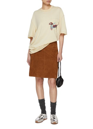 Figure View - Click To Enlarge - FAFAMOON - Oversized Vandalism Dachshund Cotton Jersey T-Shirt