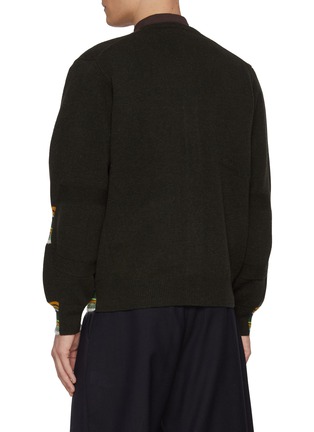 Back View - Click To Enlarge - TOGA VIRILIS - Colour Band Knit Cardigan