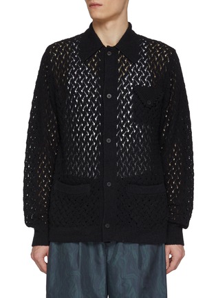 Main View - Click To Enlarge - TOGA VIRILIS - Lace Knit Cardigan