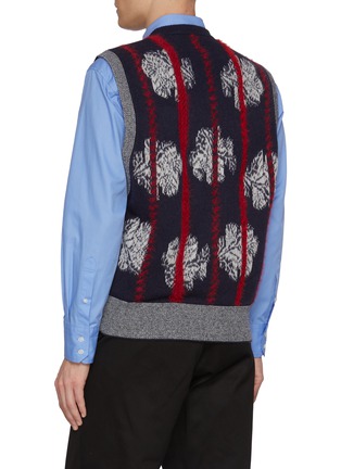 Back View - Click To Enlarge - TOGA VIRILIS - Pattern Knitted Wool Mohair Vest