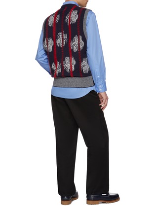 Figure View - Click To Enlarge - TOGA VIRILIS - Pattern Knitted Wool Mohair Vest