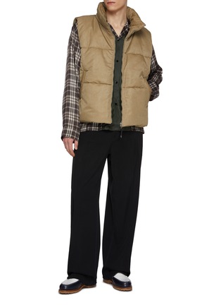 Figure View - Click To Enlarge - TOGA VIRILIS - Cupro Checkered Printed Shirt