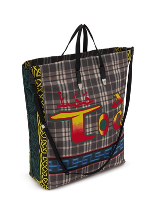 Detail View - Click To Enlarge - TOGA VIRILIS - Printed Checkered Tote Bag