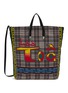 Main View - Click To Enlarge - TOGA VIRILIS - Printed Checkered Tote Bag