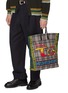 Figure View - Click To Enlarge - TOGA VIRILIS - Printed Checkered Tote Bag