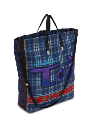 Detail View - Click To Enlarge - TOGA VIRILIS - Printed Checkered Tote Bag