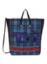 Main View - Click To Enlarge - TOGA VIRILIS - Printed Checkered Tote Bag