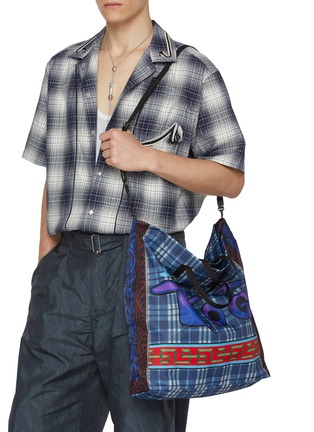 Figure View - Click To Enlarge - TOGA VIRILIS - Printed Checkered Tote Bag